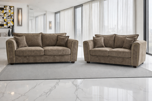 Serena 3+2 Seater Sofa - Brown