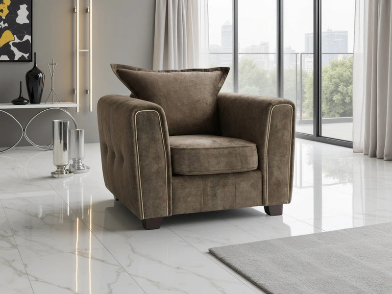 Serena Armchair Sofa - Brown