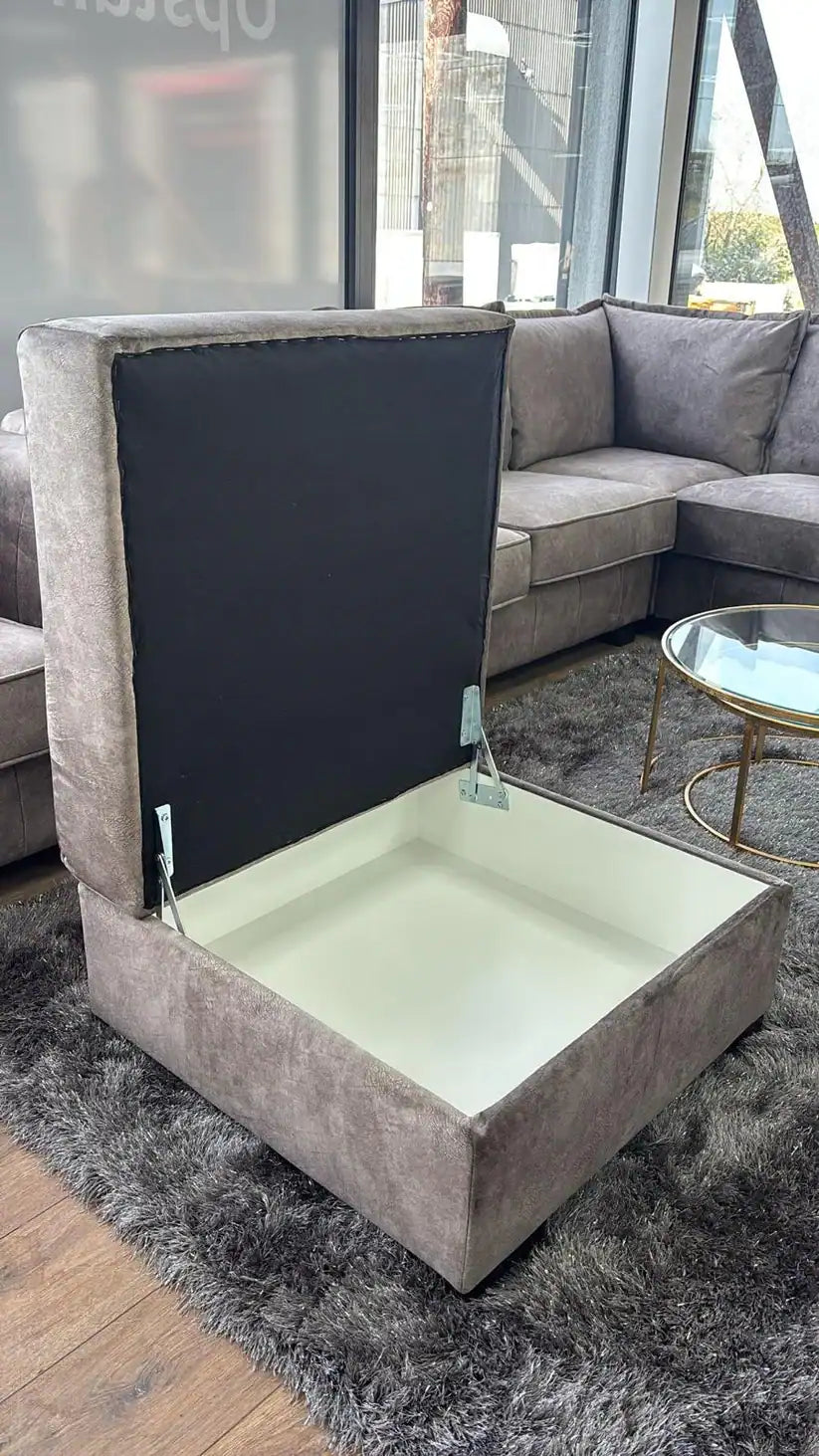 Serena Footstool Sofa - Brown