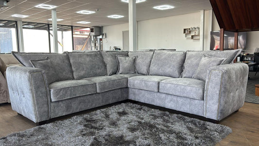 Serena Large Corner Sofa - Grey