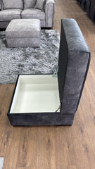 Serena Footstool Sofa - Black