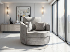 Serena Swivel Chair Sofa - Grey
