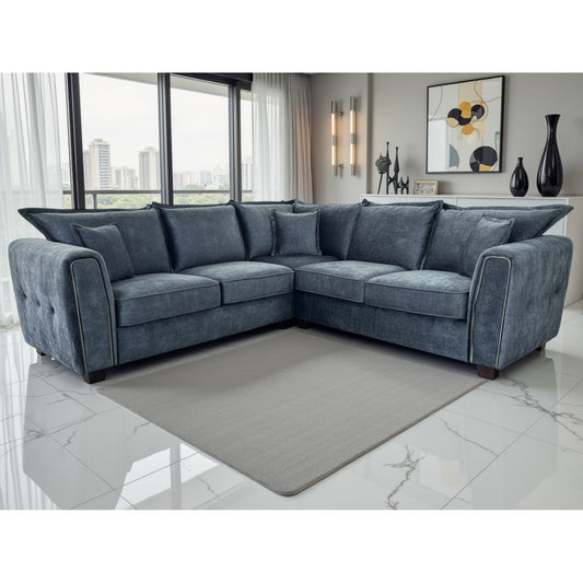 Serena Large Corner Sofa - Black