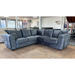 Serena Large Corner Sofa - Black