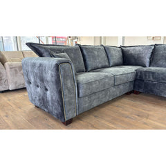 Serena Large Corner Sofa - Black
