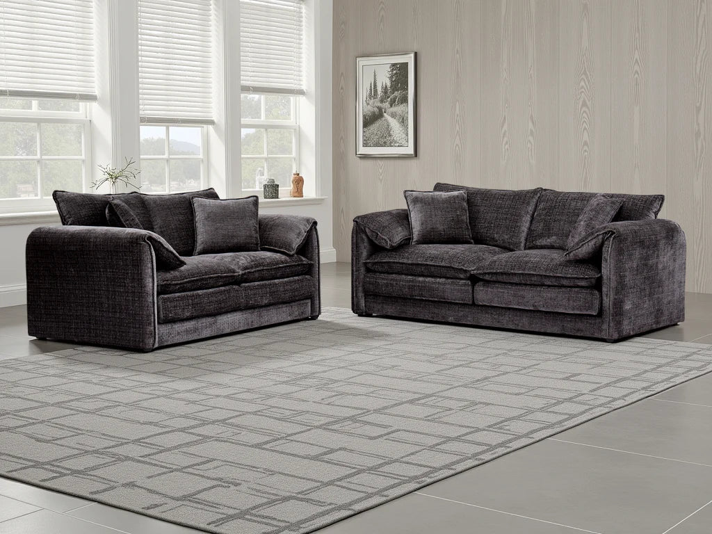 Solaya 3+2 Seater Sofa - Black