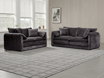Solaya 3+2 Seater Sofa - Black