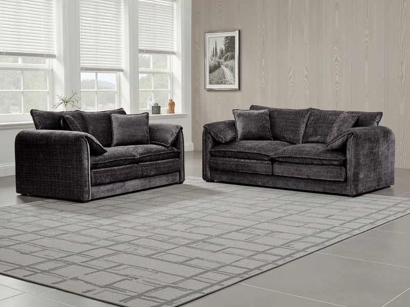 Solaya 3+2 Seater Sofa - Black