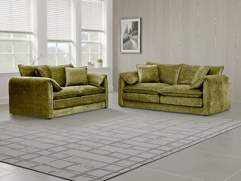 Solaya 3+2 Seater Sofa - Green