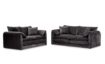 Solaya 3+2 Seater Sofa - Black