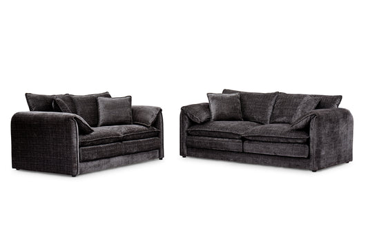 Solaya 3+2 Seater Sofa - Black