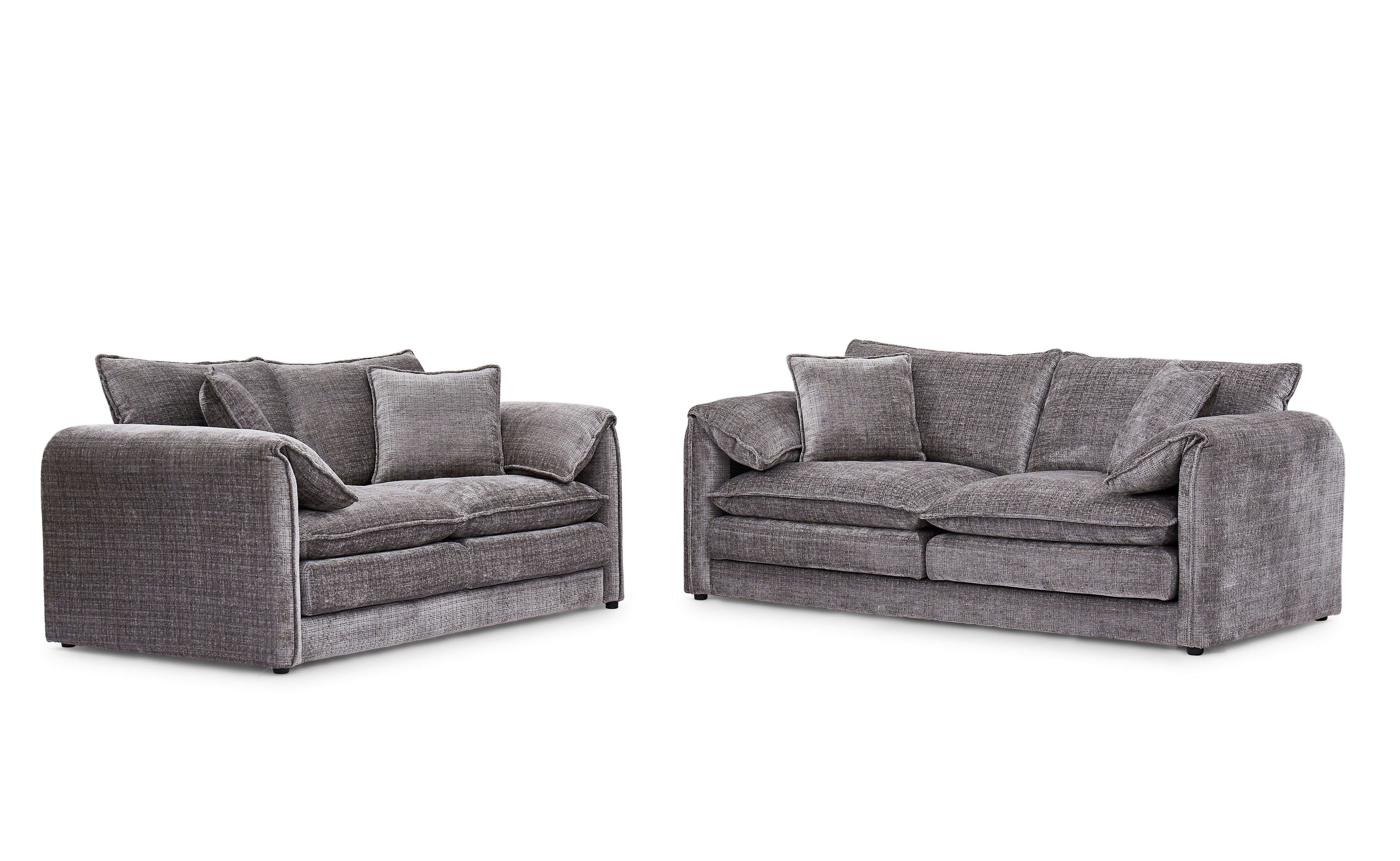 Solaya 3+2 Seater Sofa - Grey