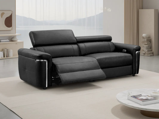 Somerville Electric Recliner 3 Seater Sofa - Black