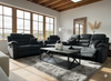 Stanley Manual Recliner 3+2+1 Seater Sofa - Black