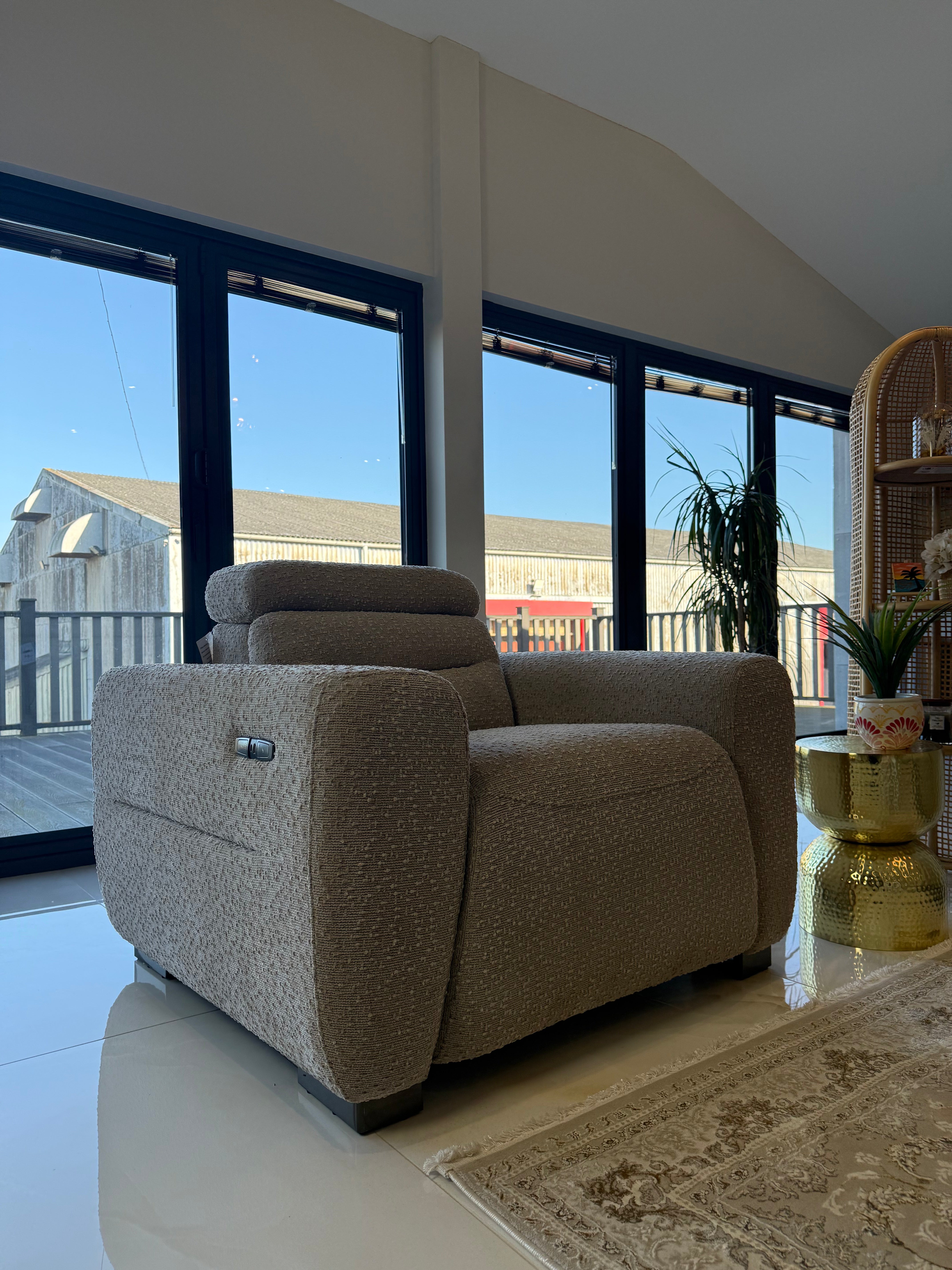 Tokyo Electric Recliner Beige 3+2+1 Seater