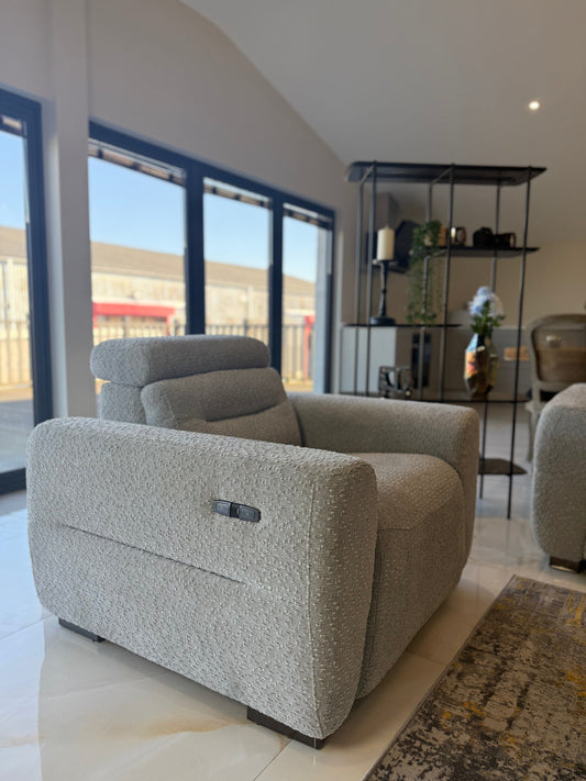 Tokyo Electric Recliner Grey Armchair