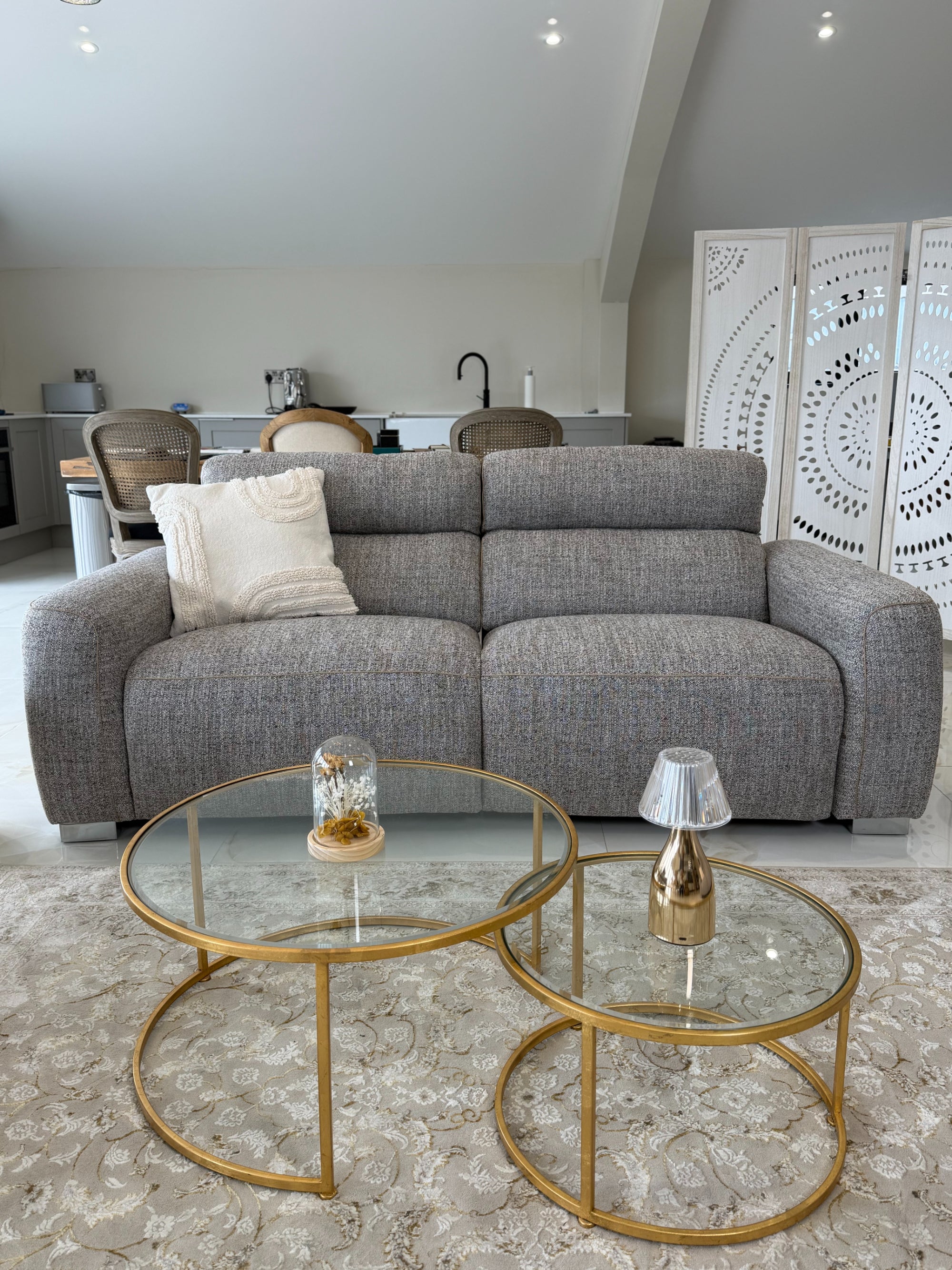 Toronto Electric Recliner Beige 3+2 Seater