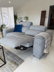 Toronto Electric Recliner Grey 2 Seater