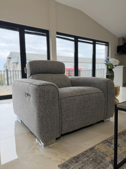 Toronto Electric Recliner Grey 3+2+1 Seater