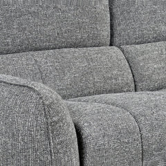 Turin Electric Recliner Sofa Charcoal Left Hand Corner