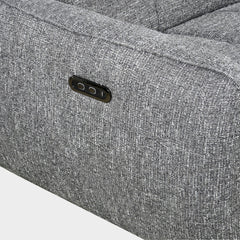 Turin Electric Recliner Sofa Charcoal Left Hand Corner