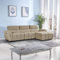 Turin Electric Recliner Sofa Mocha Right Hand Corner