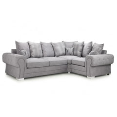 Verona Scatterback 4 Seater Sofa Right And Left Hand Facing Corner Grey