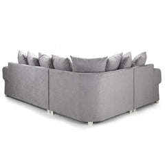 Verona Scatterback 4 Seater Sofa Right And Left Hand Facing Corner Grey