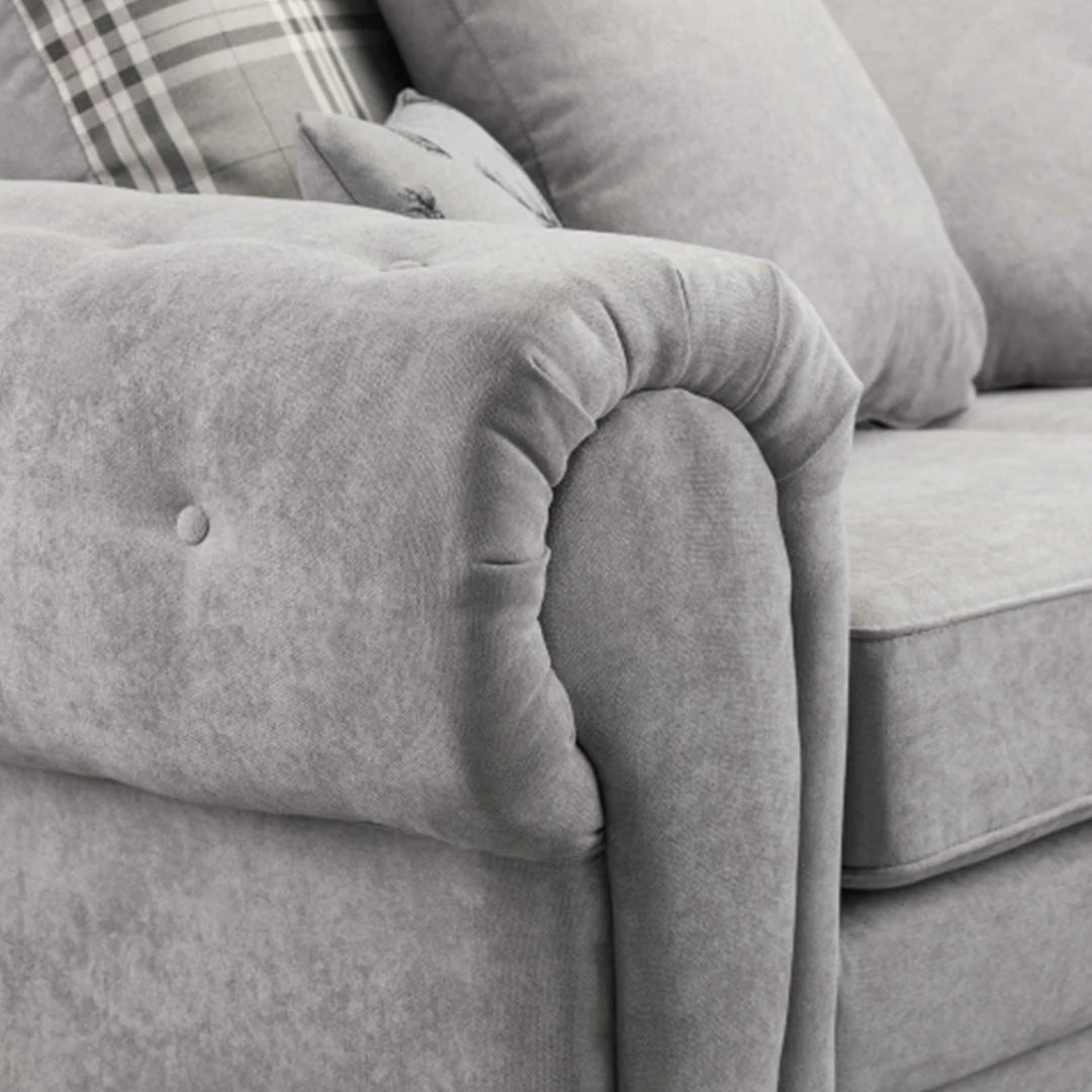 Verona Scatterback 4 Seater Sofa Left Hand Facing Corner - Grey
