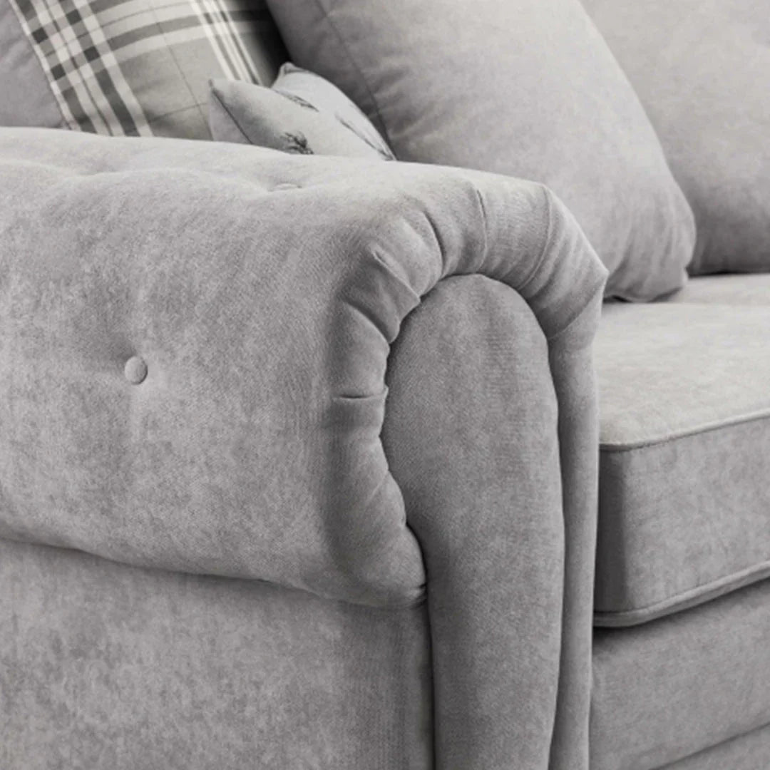 Verona Scatterback 4 Seater Sofa Right Hand Facing Corner Grey