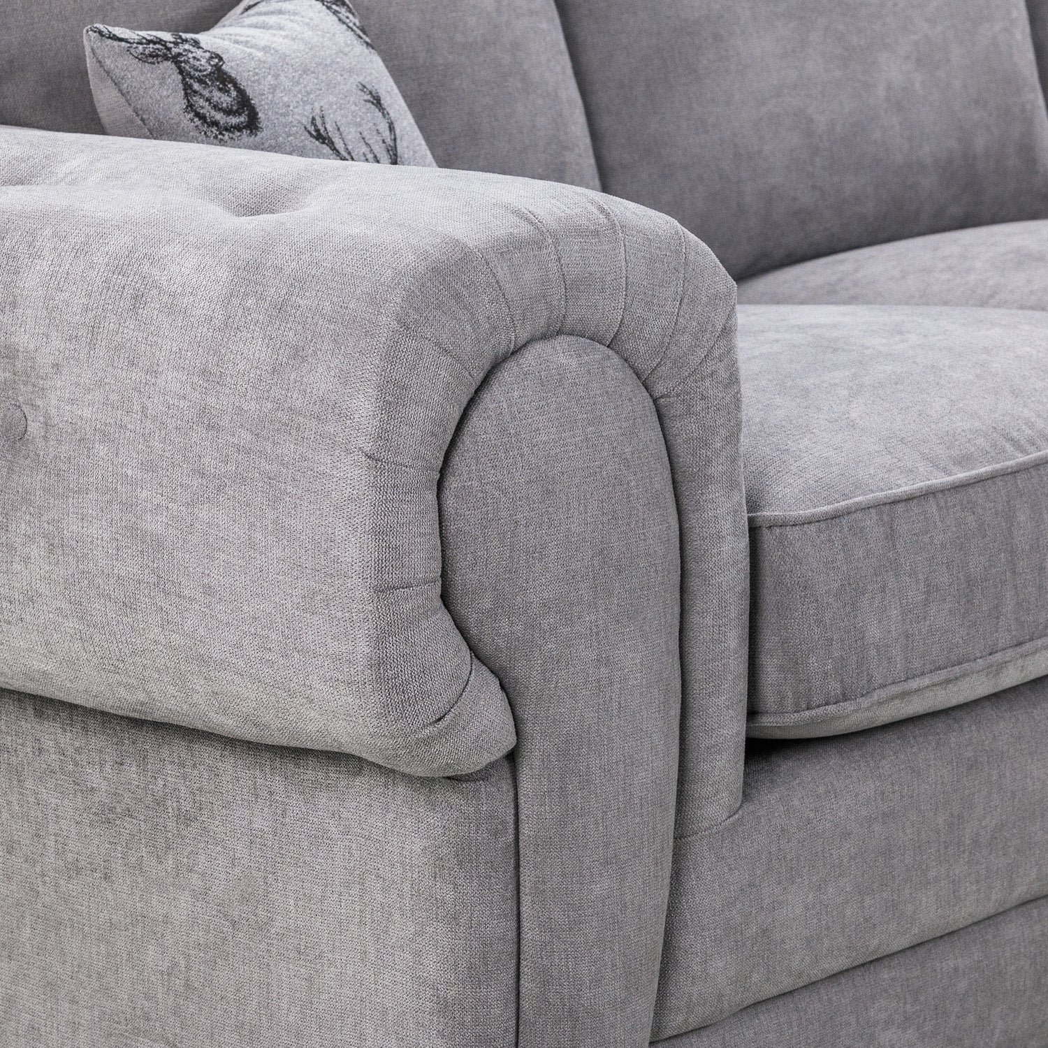 Verona Full Back Corner Sofa Grey