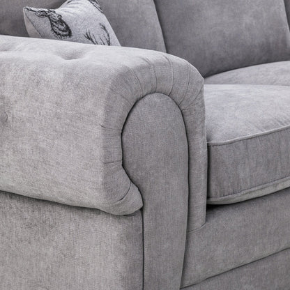 Verona Full Back Corner Sofa Grey