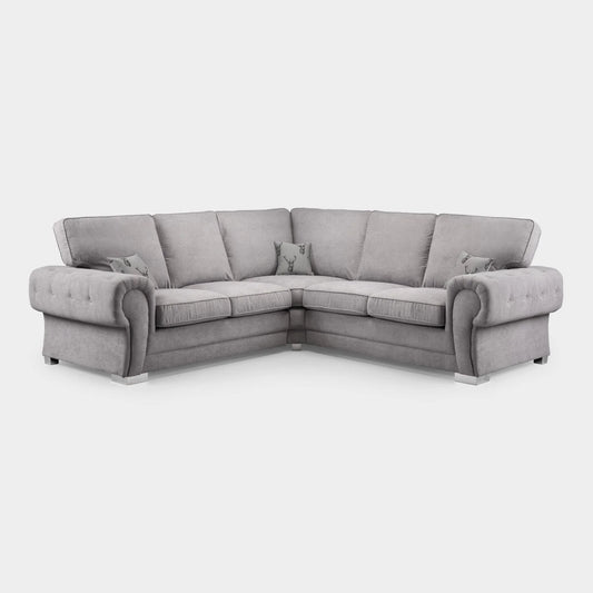 Verona Full Back Corner Sofa Grey