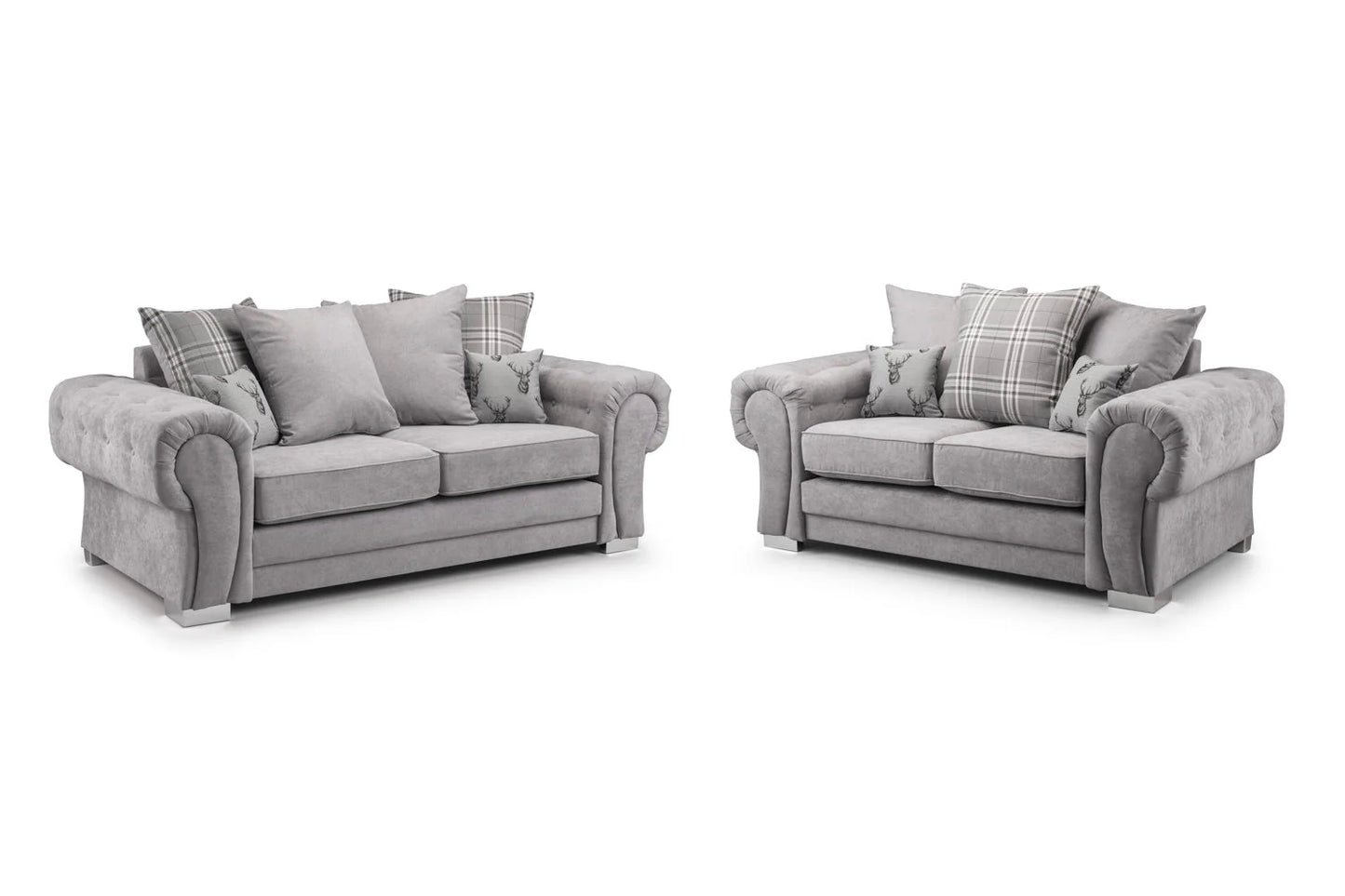 Verona 3+2 Seater Scatter Back Grey
