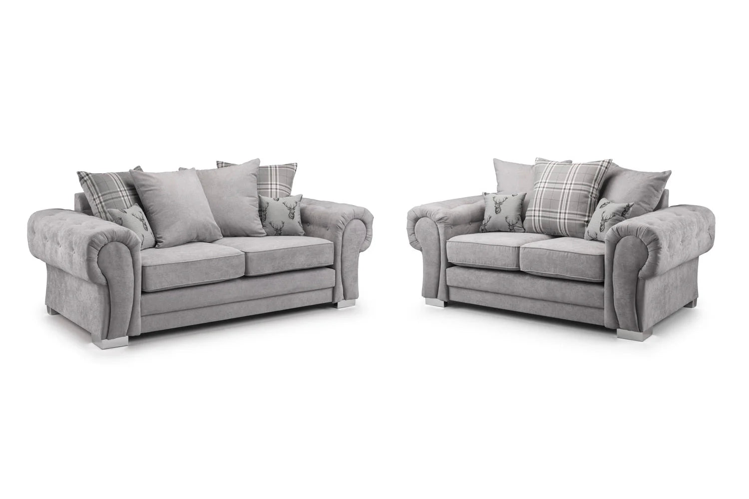 Verona 3+2 Seater Scatter Back Grey