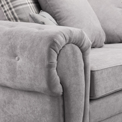 Verona Scatter Back 3 Seater Sofa Grey