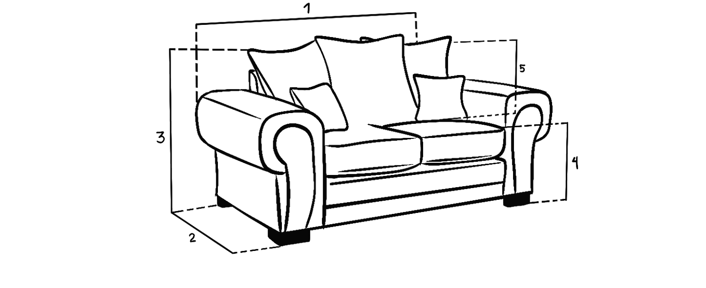 Verona Scatterback Sofa Grey 2 Seater