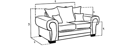 Verona Scatterback Sofa Grey 2 Seater