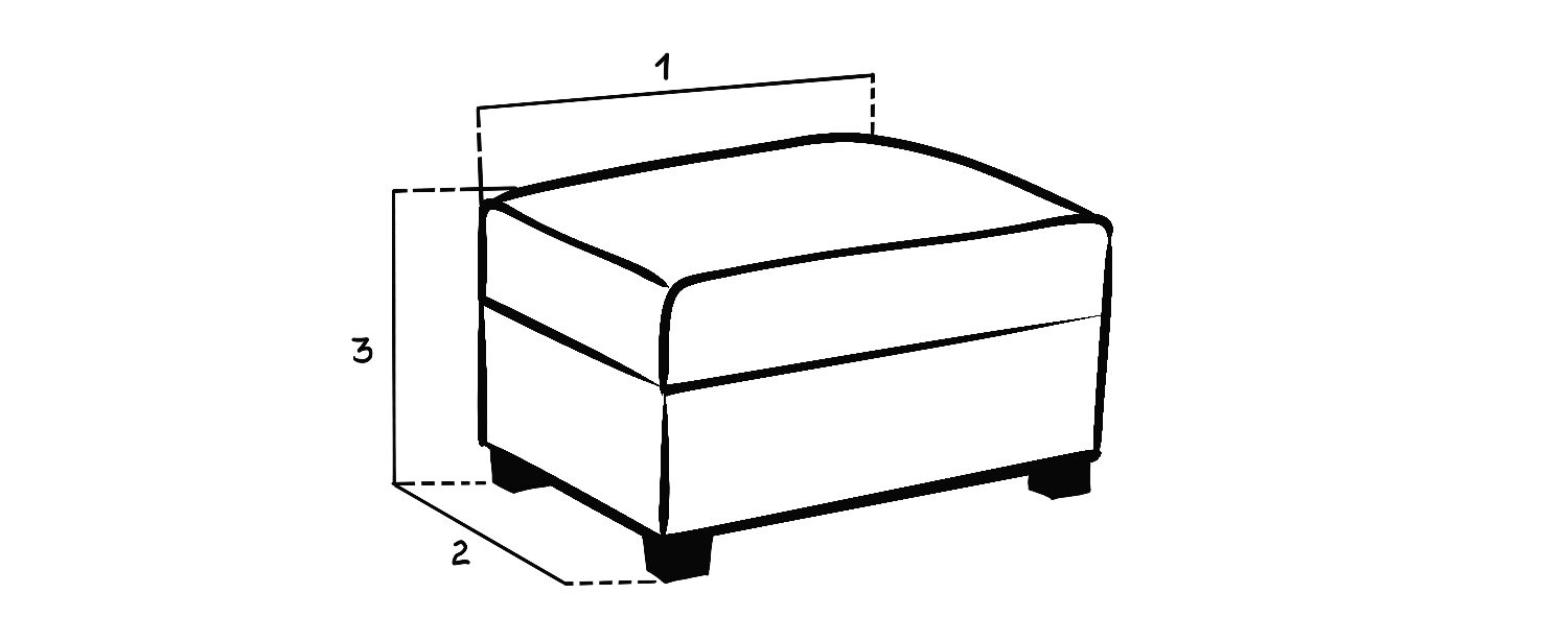 Verona Sofa Grey Footstool