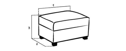 Verona Sofa Grey Footstool