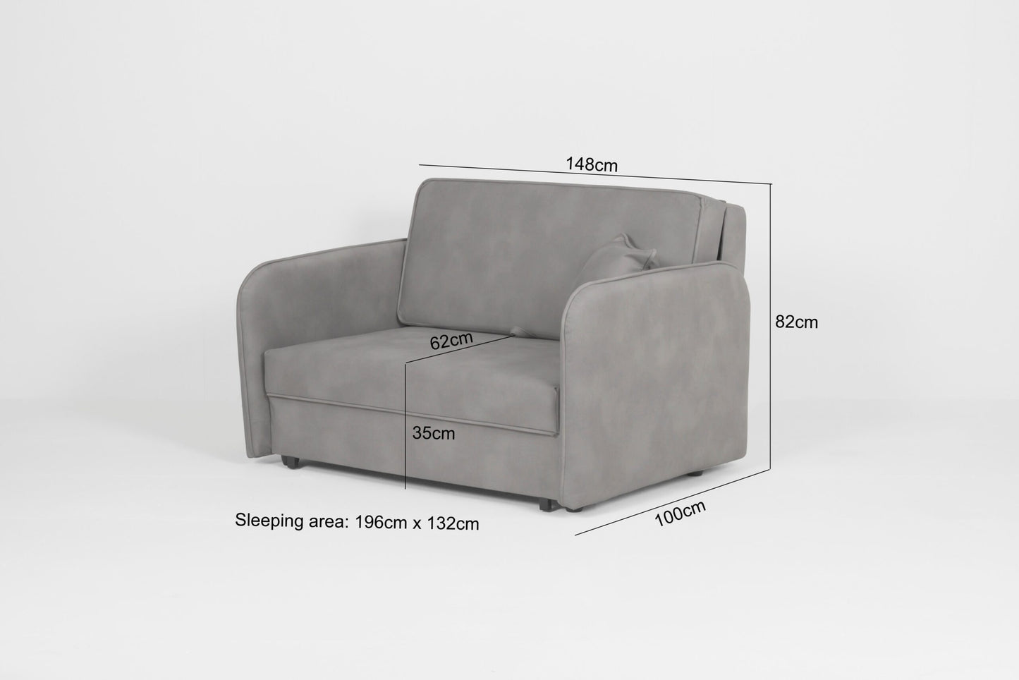 Vienna Loft Sofa Bed - Silver