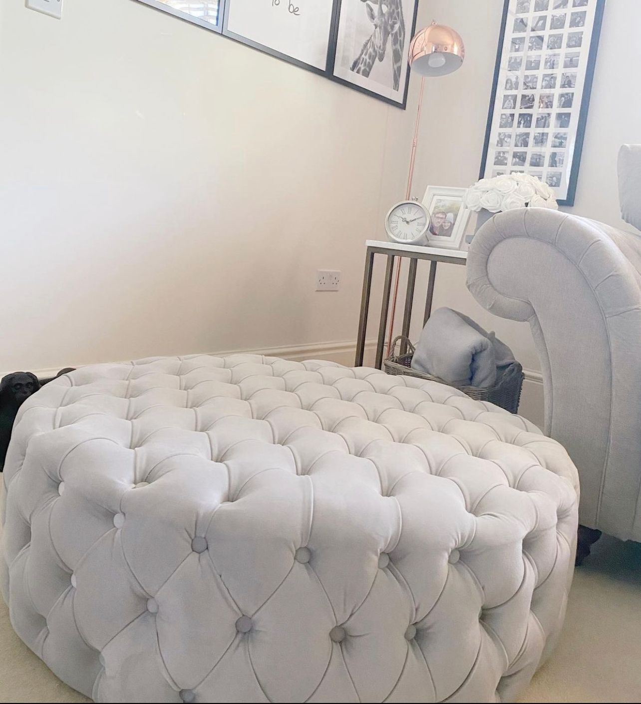 Luxury Round Footstool