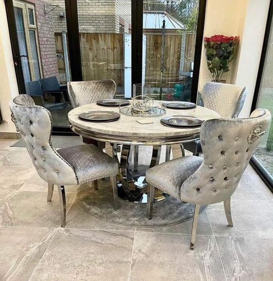 Chelsea Marble Round Dining Table