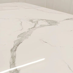 Lovemybedss Elayna Gold White Stone Dining Table 1.8M