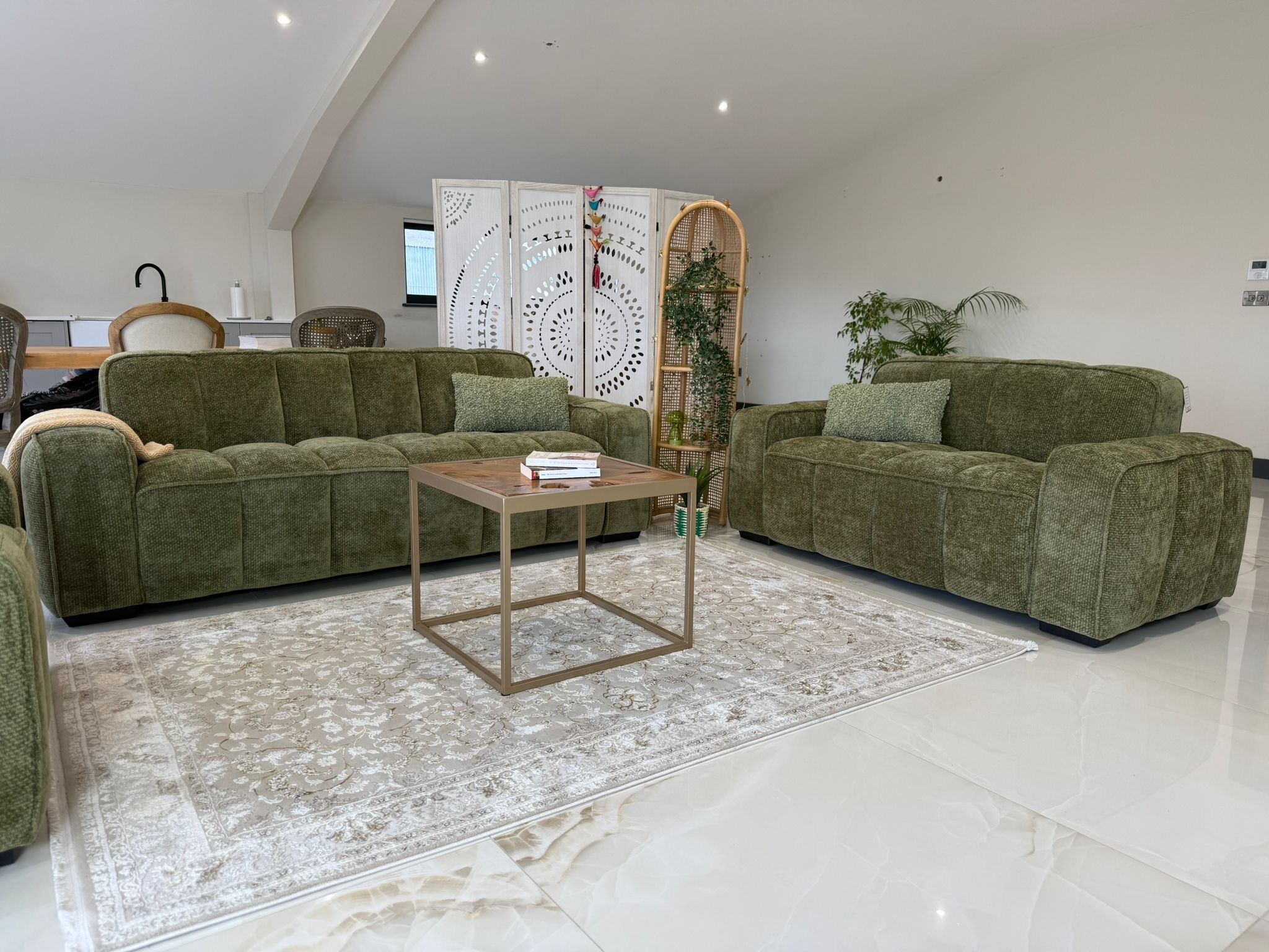Paris Sofa Olive 3+2 Seater