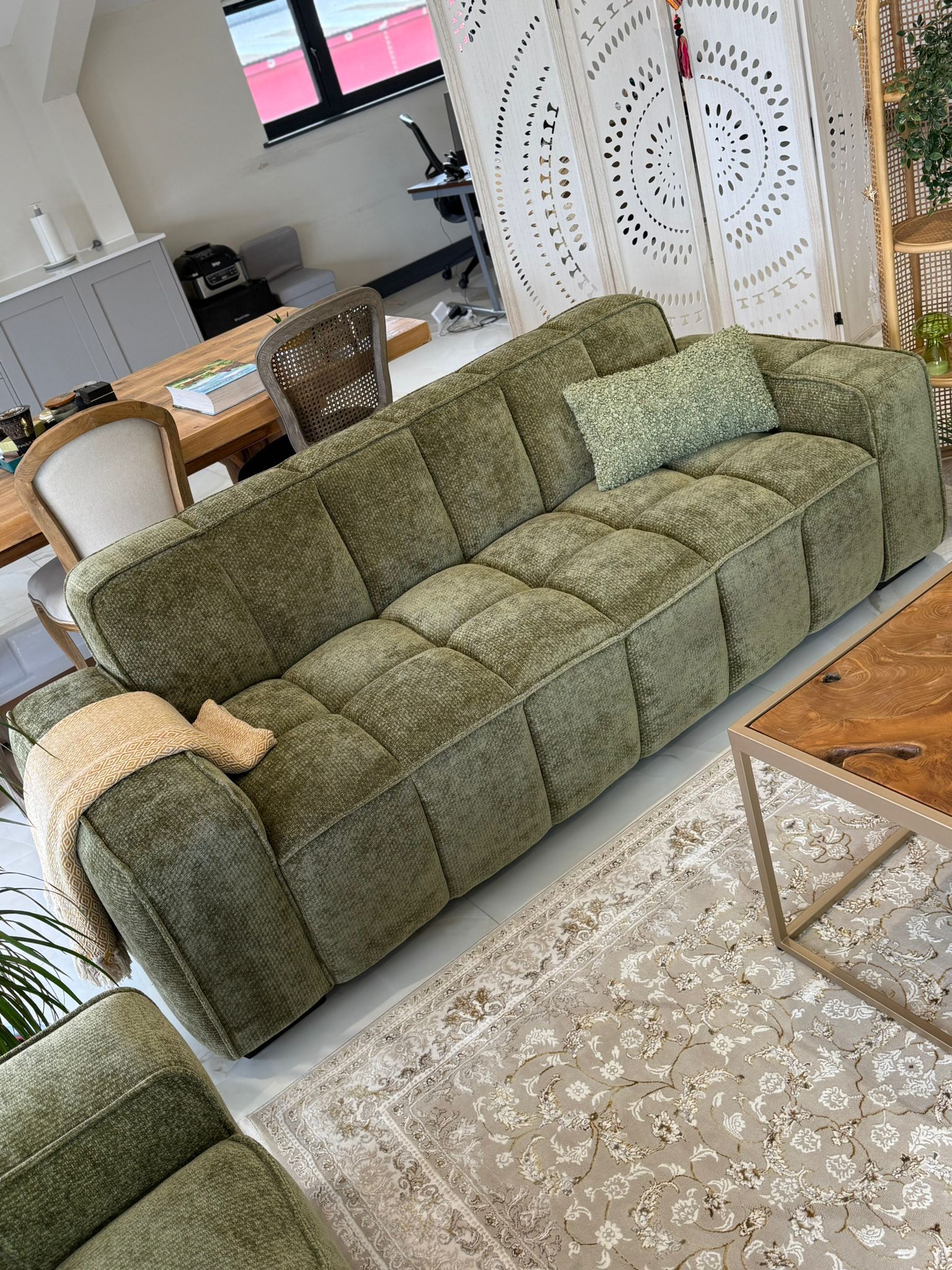 Paris Sofa Olive 3+2 Seater