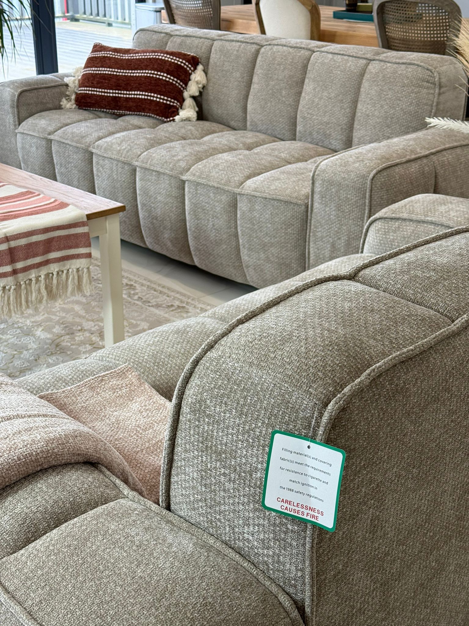 Paris Sofa Beige 3 Seater
