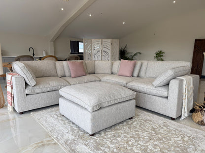 Santorini Large Corner Sofa & Free Footstool