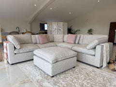 Santorini Large Corner Sofa & Free Footstool