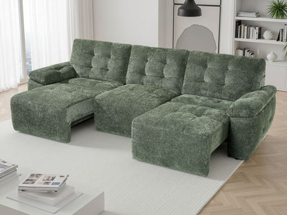 Dallas Electric Sofabed Green 3 Seater